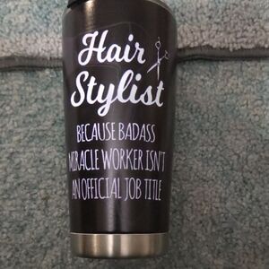 Hair Stylist Black Tumbler